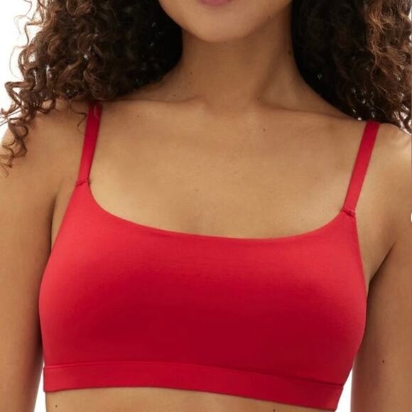 Gap Body Bralette Womens Large Red Super Stretch Scoop Lounge Comfort Soft - Picture 1 of 9